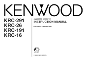 Kenwood KRC-291 User Manual