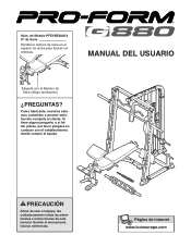 ProForm G 880 Bench Spanish Manual
