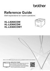 Brother International HL-L8260CDW Reference Guide
