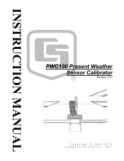 Campbell Scientific PWS100 PWC100 Present Weather Sensor Calibrator
