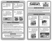 Cuisinart STM-1000 Quick Reference