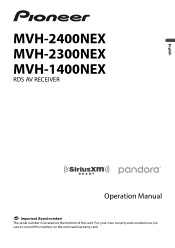 Pioneer MVH-1400NEX Owners Manual