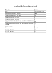 Zanussi ZOD35621XK Product information sheet