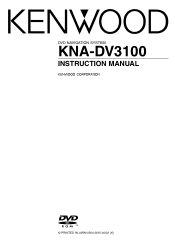 Kenwood KNA-DV3100 User Manual 1