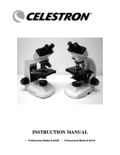 Celestron Professional Biological Microscope 1500 Microscope Manual (44108, 44110) - English, Spanish, French, German