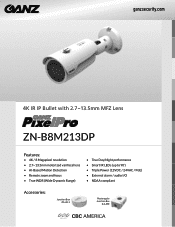 Ganz Security ZN-B8M213DP Specifications