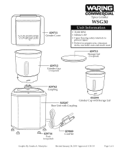 Waring WSG30 Parts Diagram
