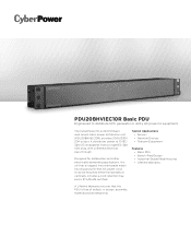 CyberPower PDU20BHVIEC10R Datasheet