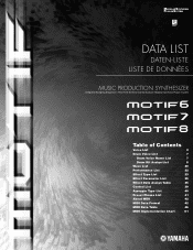 Yamaha MOTIF8 Data List