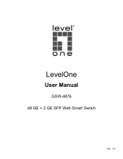 LevelOne GSW-4876 Manual