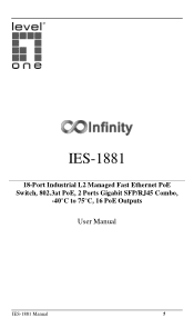 LevelOne IES-1881 Manual