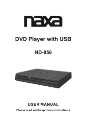 Naxa ND-856 ND-856 English Manual