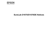 Epson SureLab D1070DE Notices