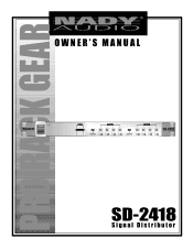 Nady SD-2418 Owners Manual