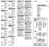 Sony XS-E1311 Users Guide