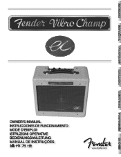 Fender EC Vibro-Champ Owners Manual