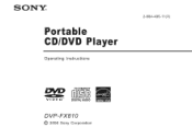 Sony FX810 Operating Instructions