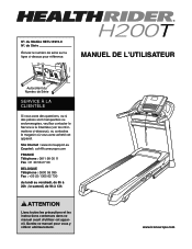 HealthRider H200t Treadmill French Manual