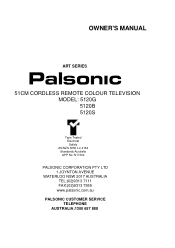 Palsonic 5120G/B/S Owners Manual