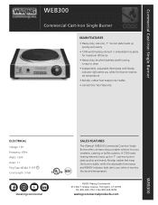 Waring WEB300 Specifications Sheet