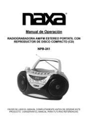 Naxa NPB-241 NPB-241 Spanish Manual