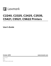 Lexmark CS622 Users Guide PDF