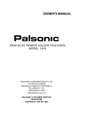 Palsonic 2418 Owners Manual