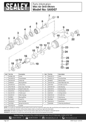 Sealey SA1007 Parts Diagram