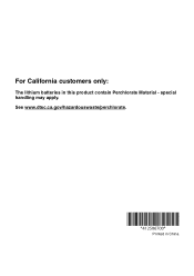 Epson TM-T88V-DT Lithium battery caution sheet for California