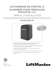 LiftMaster RSL12U RSL12U Installation -French Manual
