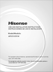Hisense AP0721CR1W User Manual