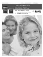 Bosch HEI7132U Use & Care Manual