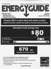 Frigidaire GRFC2353AD Energy Guide