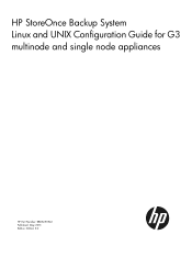 HP StoreOnce D2D4106fc HP StoreOnce Backup System Linux and UNIX Configuration guide (BB852-90943, July 2013)