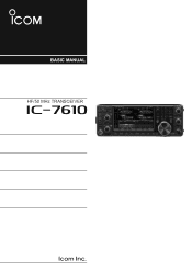 Icom IC-7610 Instruction Manual basic