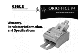 Oki OKIOFFICE84 Warranty Booklet for the OKIOFFICE84