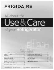 Frigidaire FFHT2126PQ Use and Care Manual