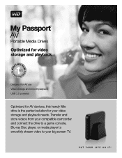 Western Digital My Passport AV Product Specifications
