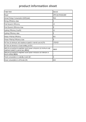 Zanussi ZFP316S Product information sheet