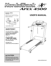 NordicTrack Apex 4500 Treadmill English Manual