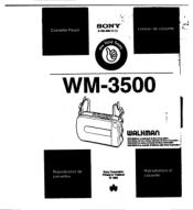 Sony WM-3500 Users Guide