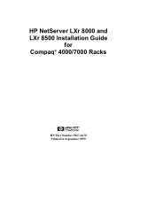 HP D7171A Compaq 4000/7000 Racks Installation Guide