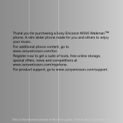 Sony Ericsson W595 User Guide