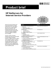 HP D7171A HP Netservers for Internet Service Providers