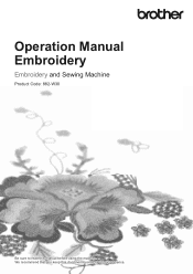 Brother International Innov-is XP1 Operation manual Embroidery