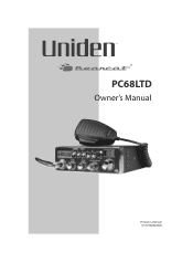 Uniden PC68LTD Owners Manual