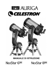 Celestron NexStar 8SE Computerized Telescope NexStar 6 SE and 8 SE Manual (Italian)