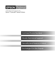 Epson SureLab D870 Warranty Statement for U.S. and Canada.
