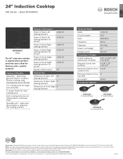 Bosch NIT5469UC Product Spec Sheet