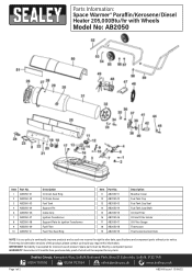 Sealey AB2050 Parts Diagram
